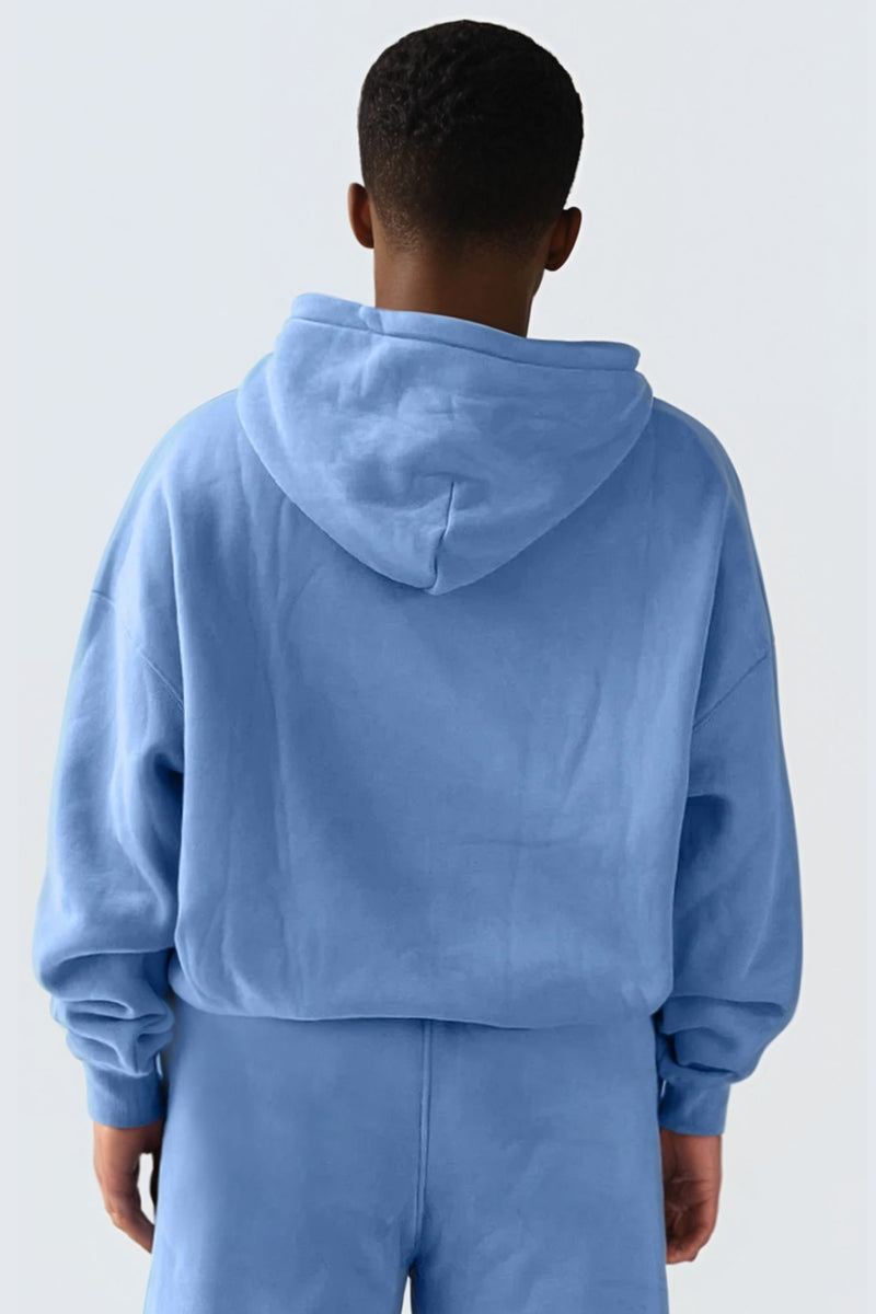 U Moon Dento Sweatshirt Oversize Fleece + Hoodie - Ocean