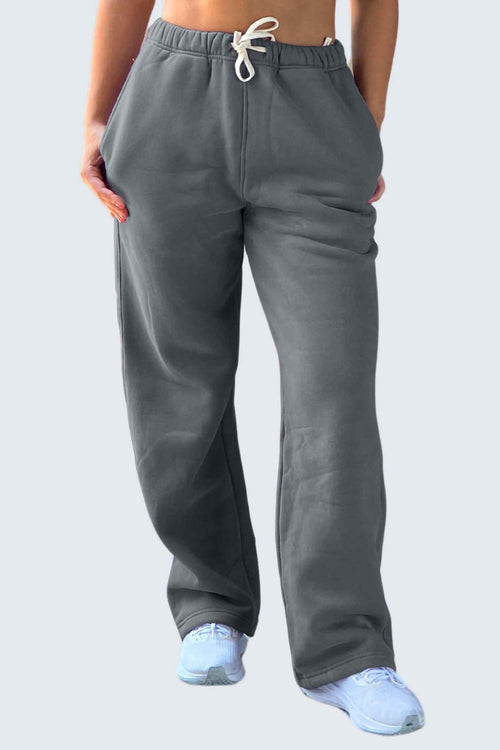 U Moon Sweatpants Relaxed Open Fleece - Stone