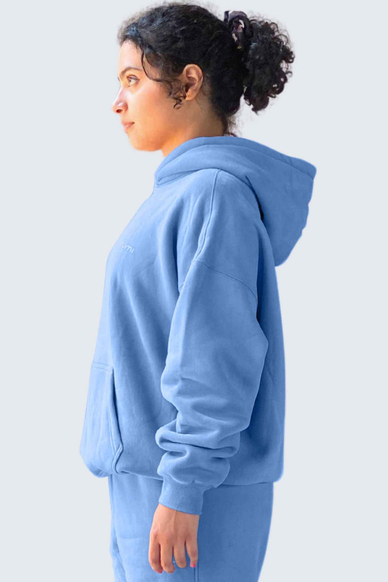 U Moon Dento Sweatshirt Oversize Fleece + Hoodie - Ocean