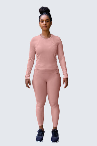 W SunRib Fit Tee Long-Sleeve - Coral Light