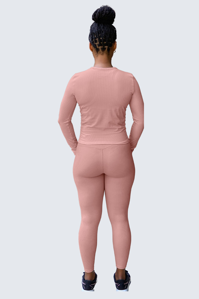 W SunRib Fit Tee Long-Sleeve - Coral Light