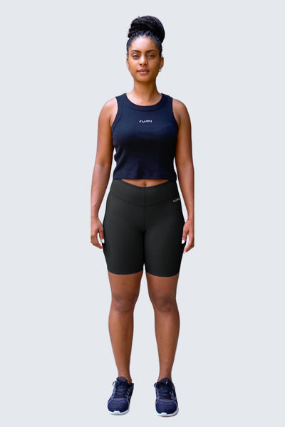 Rumi Earth W SunRib Fit Shorts 8" - Black