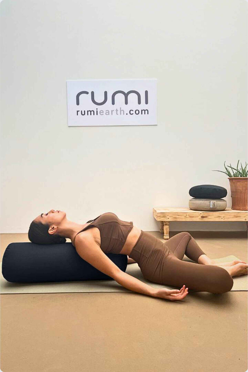 Cotton Yoga Bolster – Round - Graphite