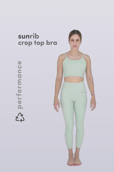 W Sun Rib Crop Top Sports Bra - Orchid