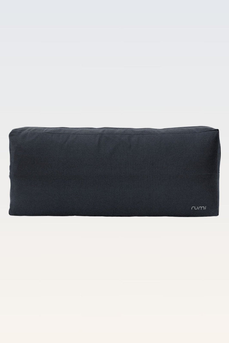 Rumi Earth - Cotton Yoga Bolster – Rectangular - Graphite - RU - YCB - RR - GE - Yoga Props