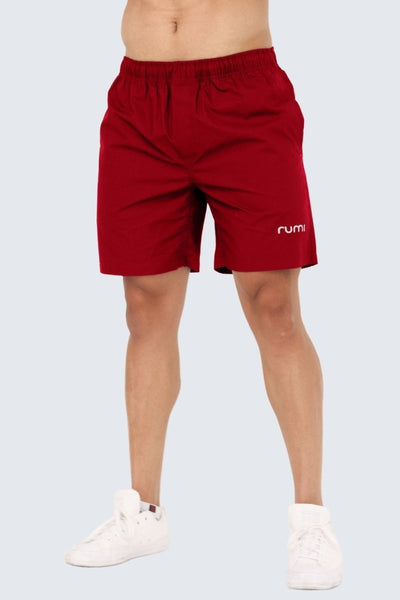 Rumi Earth - M Moon Beach Shorts - Scarlet - R514460STP - Men's Bottom