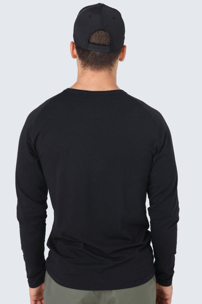 Rumi Earth - MU Move Tee Long Sleeve - Black - R521515BKP - M - Tops