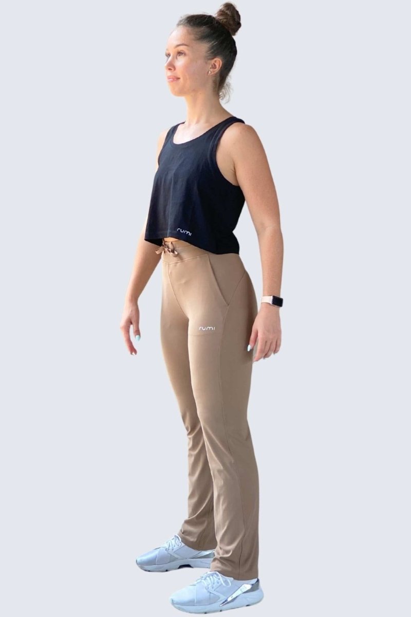 Rumi Earth - U SunSoft Joggers Open + Pockets 30" - Wood - R124210WDP - Bottoms