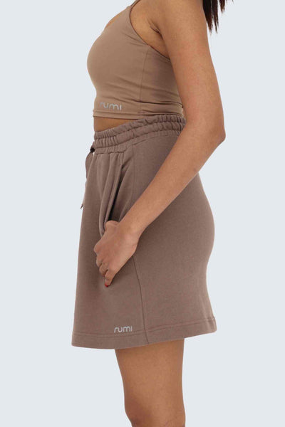 Rumi Earth - W Moon Sweat Skirt - Wood - R115300WDP - Bottoms