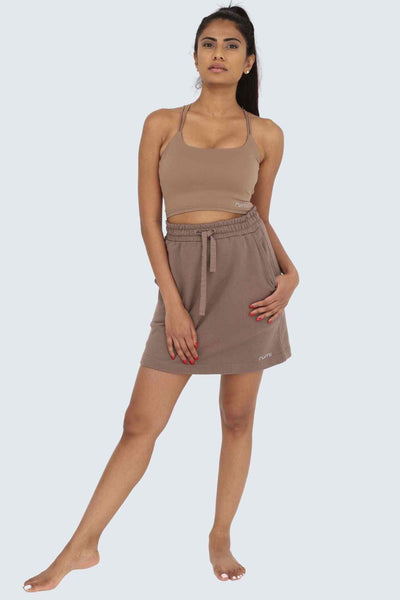 Rumi Earth - W Moon Sweat Skirt - Wood - R115300WDP - Bottoms