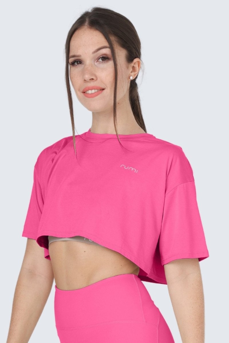 Rumi Earth - W MoveAir Tee Cropped - Rose Glow - R111121RWP - Tops