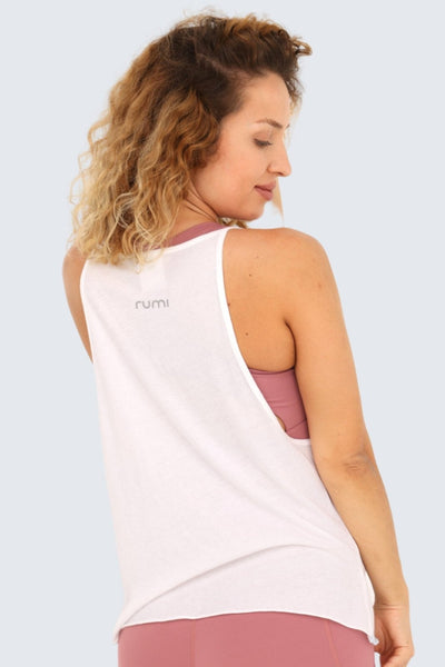 Rumi Earth - W Sun Air String Muscle Tank - Snow - R141246SWS - Tops