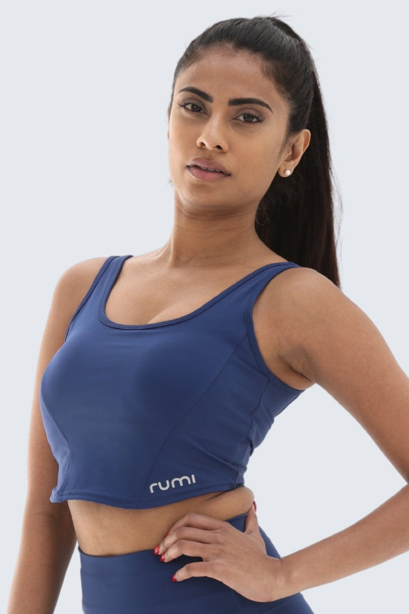 Rumi Earth - W Sun Corset Crop Top Bra - Cobalt - R128146CTP - Bras