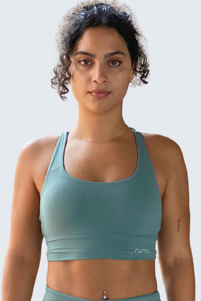 Rumi Earth - W SunSoft Stringy Crop Top Bra - Teal Light - R128230TLP - Bras