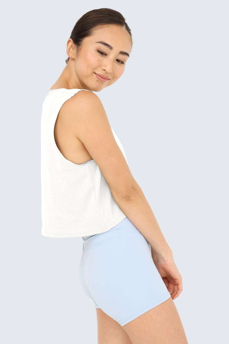 W Moon Air Cropped Tank - Snow